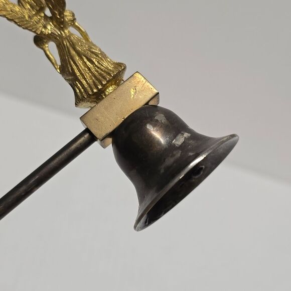Vintage Angel Candle Snuffer Brass Iron Two Tone Metal - Picture 4 of 9